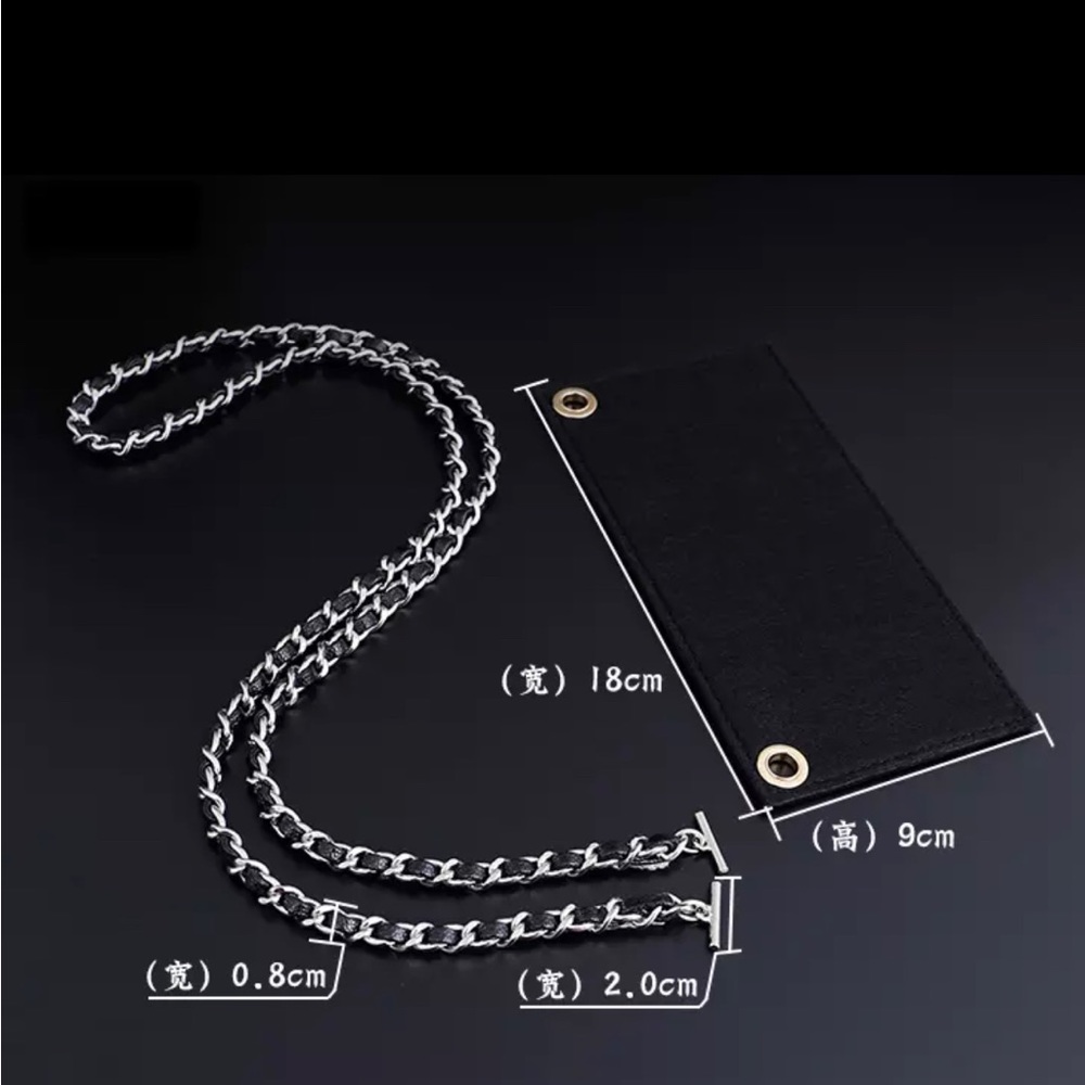 CrossBody Straps in silver and black